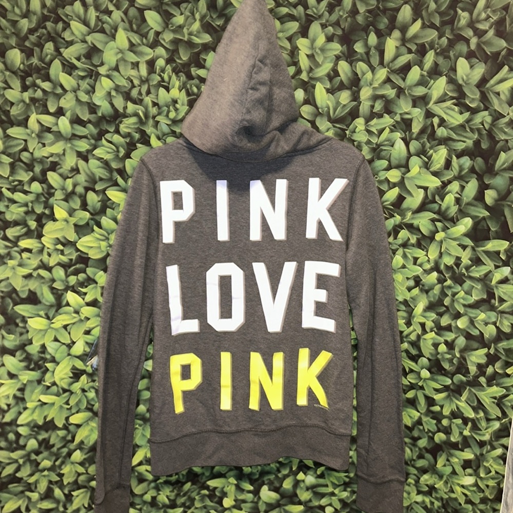 VS PINK Love Pink Hoodie Sz Medium GUC